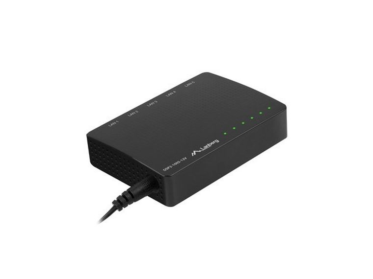 Lanberg, switch, DSP2-1005-12V (5-PORT, 12V, 1GB/S)