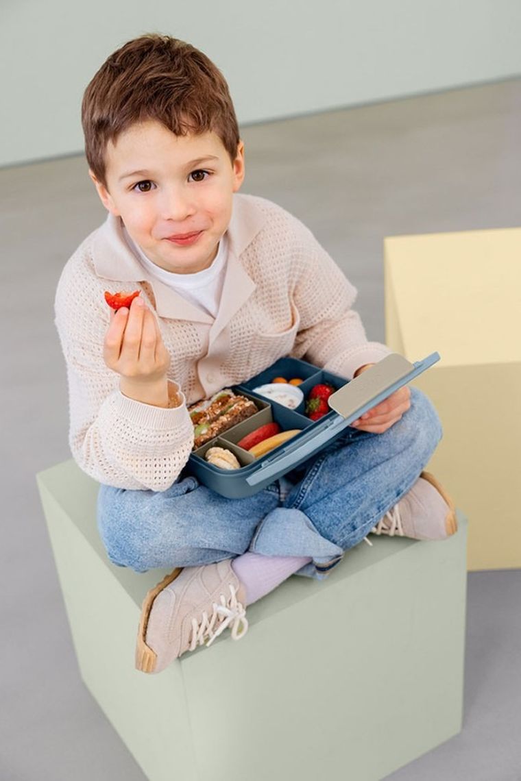 Lassig, Bento, Pattern Party, lunchbox z przegródkami, Blue/Green