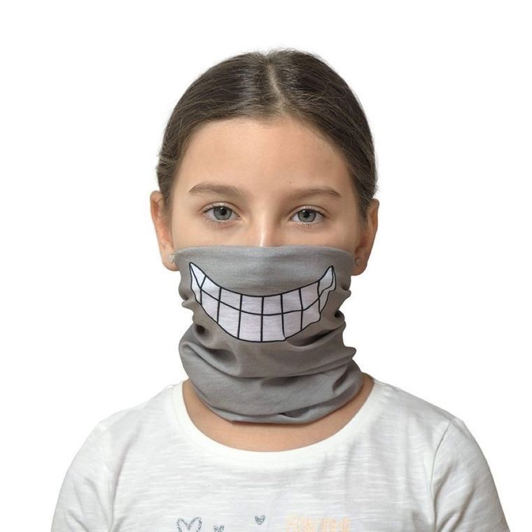 Lassig, Flexi Loop Smile, wielofunkcyjna chusta, grey