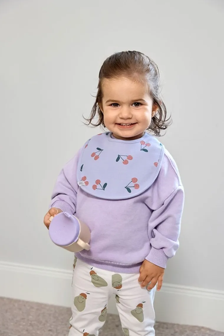 Lassig, Happy Fruits Cherry, zestaw śliniaków bawełnianych, 3m+, 5 szt.