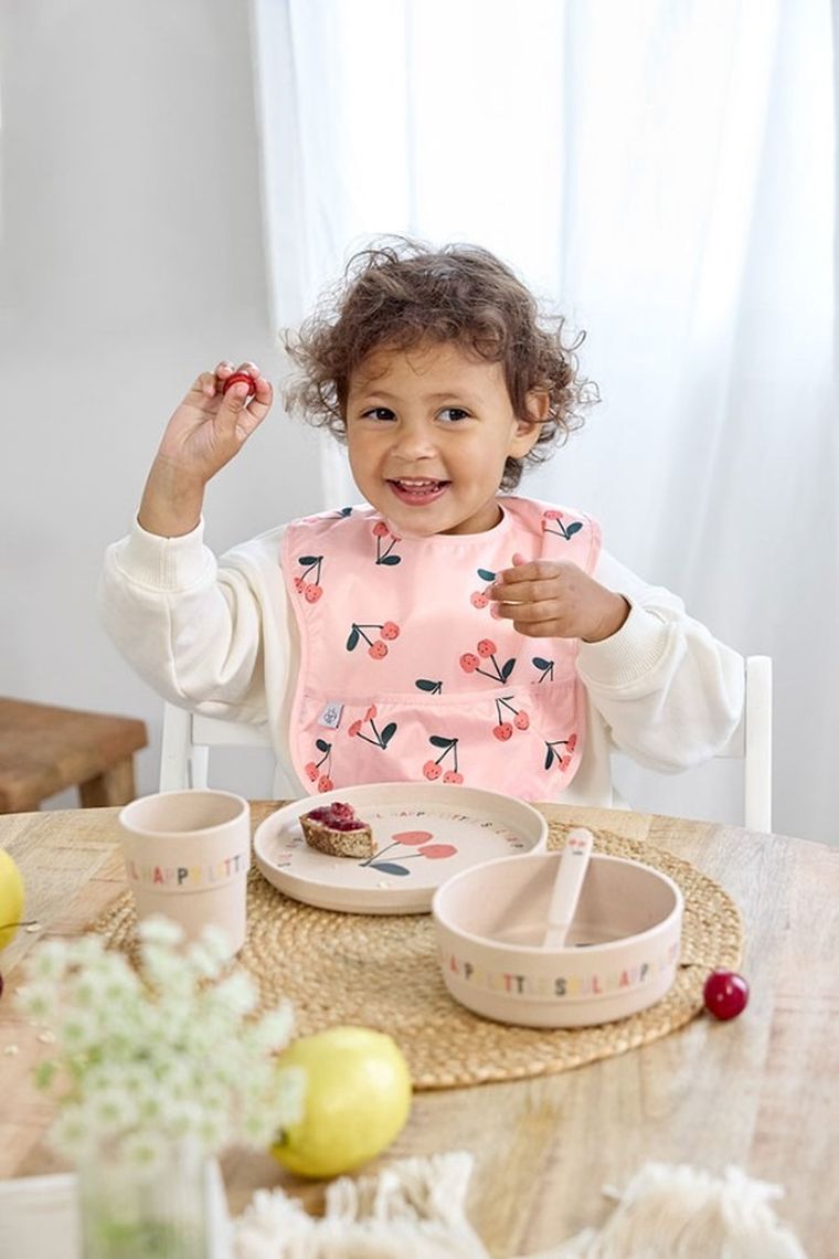 Lassig, Happy Fruits Cherry, zestaw śliniaków wodoodpornych, 6m+, 2 szt.