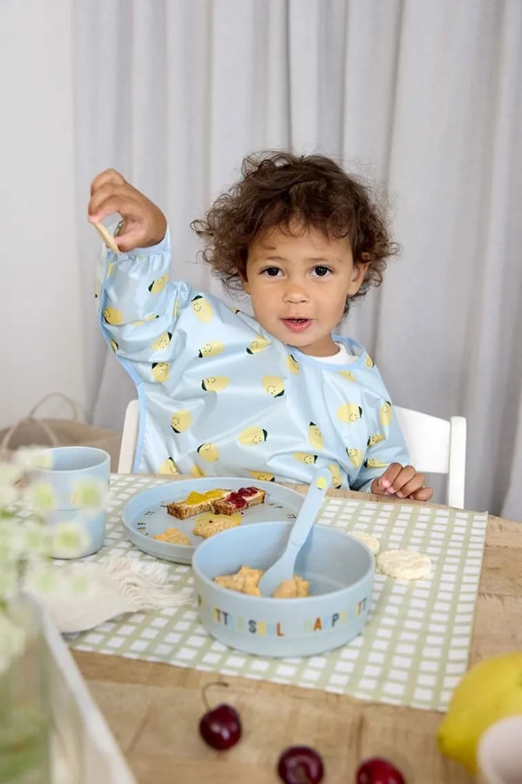 Lassig, Happy Fruits Lemon, zestaw śliniaków z długim rękawem, 6m+, 2 szt.