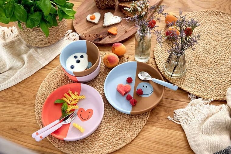 Lassig, Happy Rascals Smile, talerzyk silikonowy dla dzieci, Sky Blue