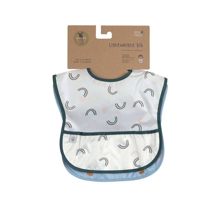 Lassig, Happy Rascals Smile, zestaw śliniaków wodoodpornych, Sky Blue, 6m+