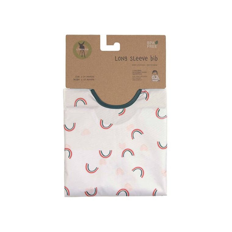 Lassig, Happy Rascals, zestaw śliniaków z długim rękawem, Heart Lavender, 6m+, 2 szt.