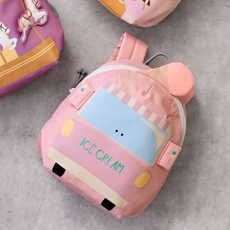 Lassig, Tiny Drivers, plecak dla przedszkolaka, samochód z lodami