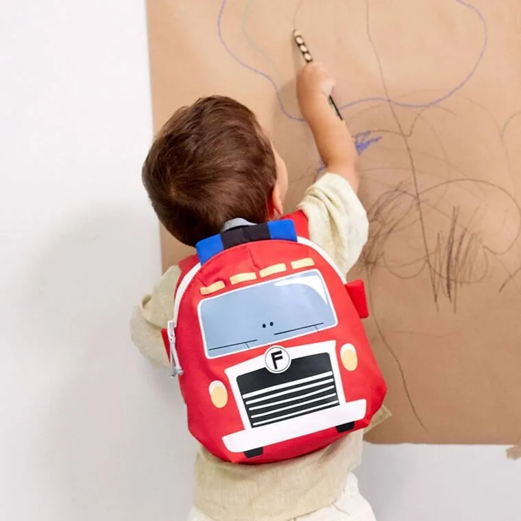 Lassig, Tiny Drivers, plecak dla przedszkolaka, wóz strażacki