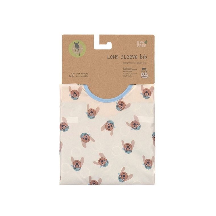 Lassig, Tiny Team, zestaw śliniaków z długim rękawem, piesek, 6m+