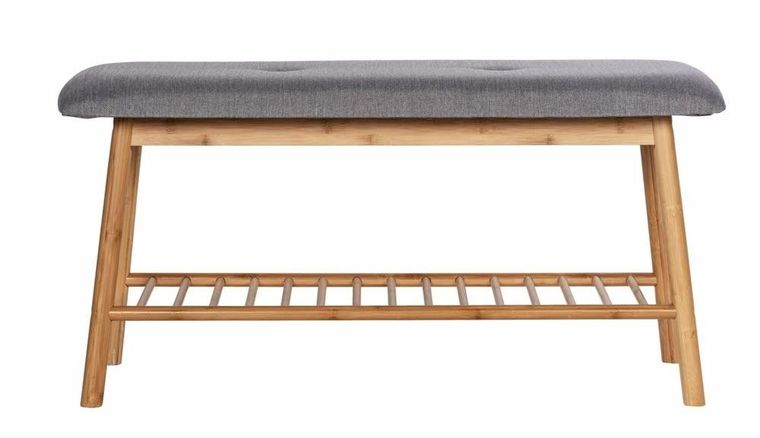 Ława do przedpokoju z półką na buty Bahrai, bambu, Sowa,