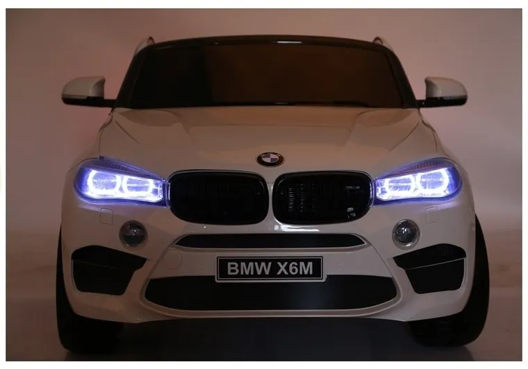 Lean Cars, BMW X6M, pojazd na akumulator, biały