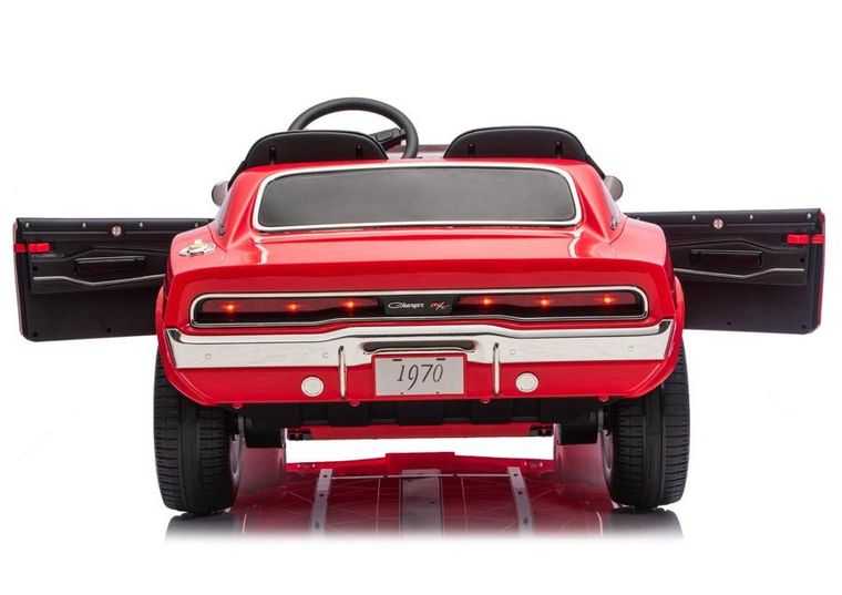 Lean Cars, Dodge Charger R/T, pojazd na akumulator, DLS-K12 24V7Ah, czerwony