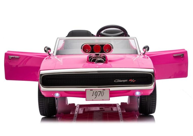 Lean Cars, Dodge Charger R/T, pojazd na akumulator, DLS-K12 24V7Ah, różowy