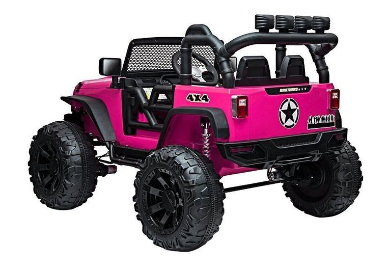 Lean Cars, Jeep, pojazd na akumulator, JC666, różowy lakierowany