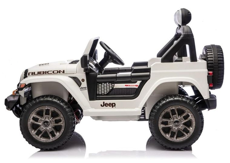 Lean Cars, Jeep Rubicon, pojazd na akumulator 4-4, DK-JWR556 4-200W 24V, biały