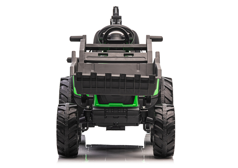 Lean Cars, koparka z naczepą, pojazd na akumulator, SX2068, zielony