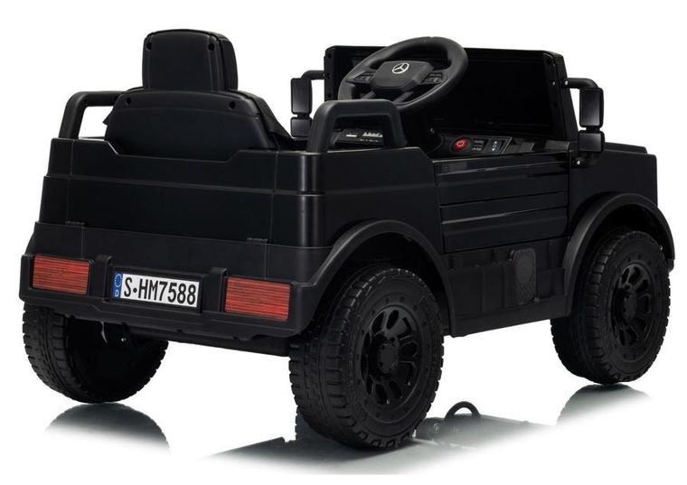 Lean Cars, Mercedes Unimog, pojazd na akumulator, HM7588 6V4Ah, czarny