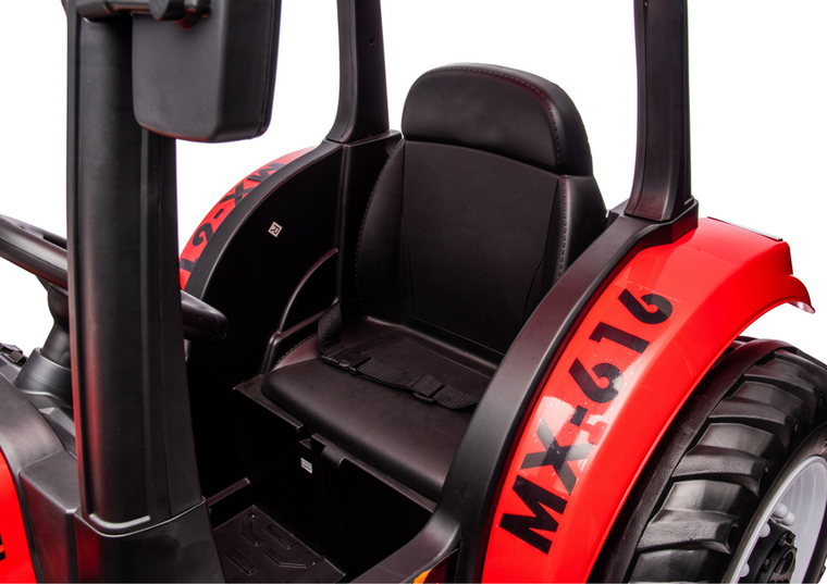 Lean Cars, traktor, pojazd na akumulator, A011 24V, czerwony