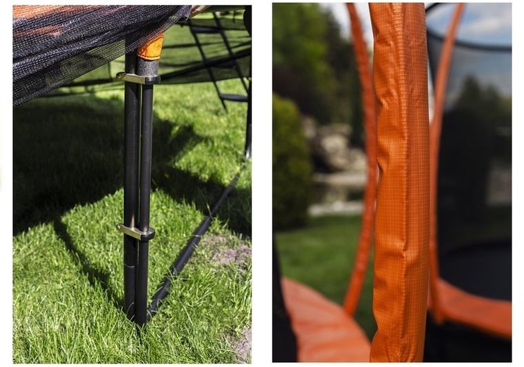 Lean Sport, Best, trampolina, 12ft, czarno-pomarańczowa