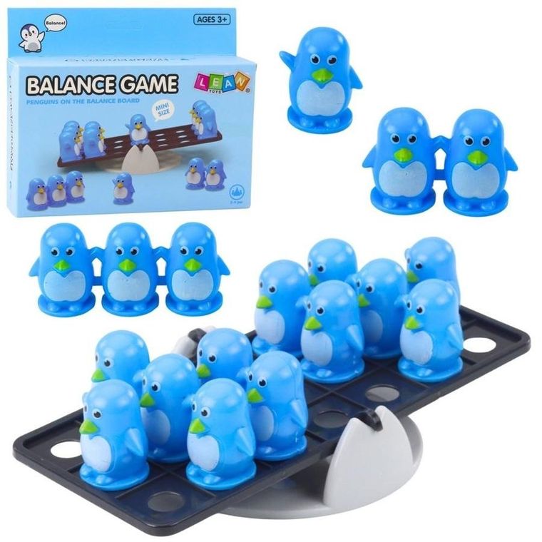 Lean Toys, balansujące pingwiny, gra zręcznościowa