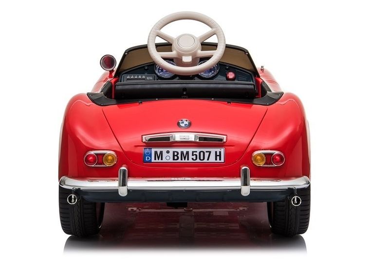 Lean Toys, BMW Retro, pojazd na akumulator, czerwony lakierowany