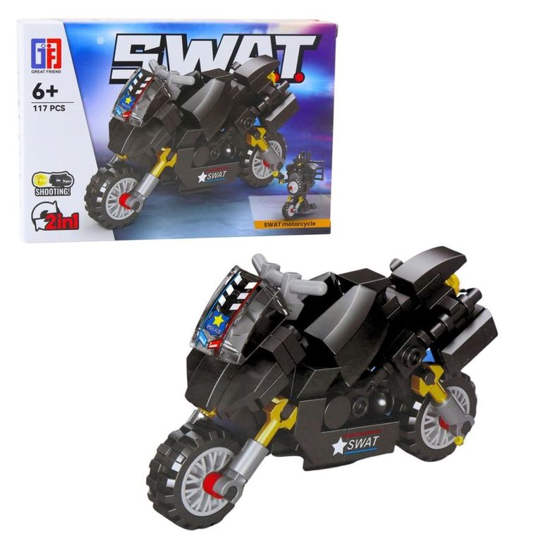 Lean Toys, klocki konstrukcyjne, Pojazdy Środki Transportu SWAT, 2w1, 92-117 elementów