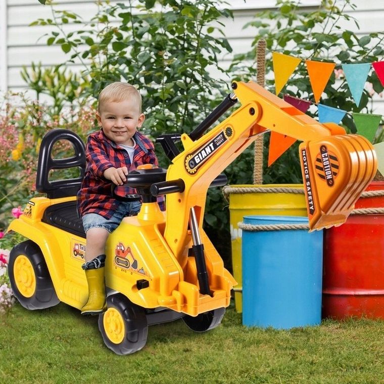 Lean Toys, koparka, jeździk, ruchome ramię