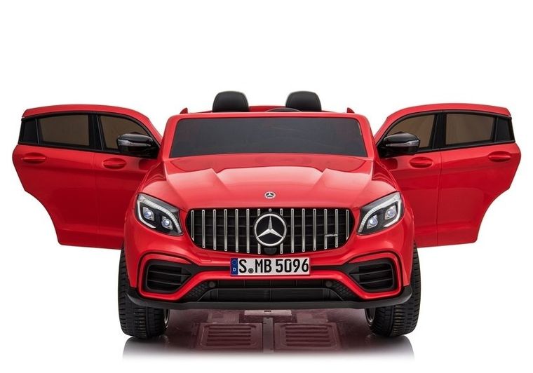 Lean Toys, Mercedes-Benz GLC 63S, pojazd na akumulator, czerwony lakierowany