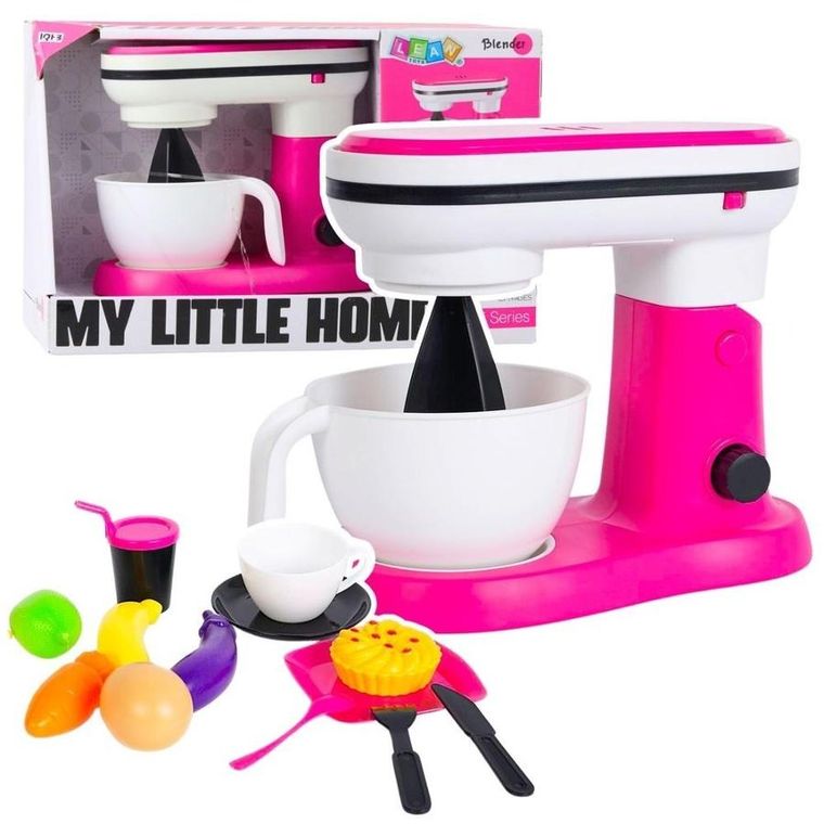 Lean Toys, mikser obrotowy z akcesoriami, interaktywny, różowy