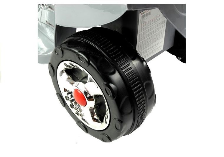 Lean Toys, Motor, pojazd na akumulator, srebrny