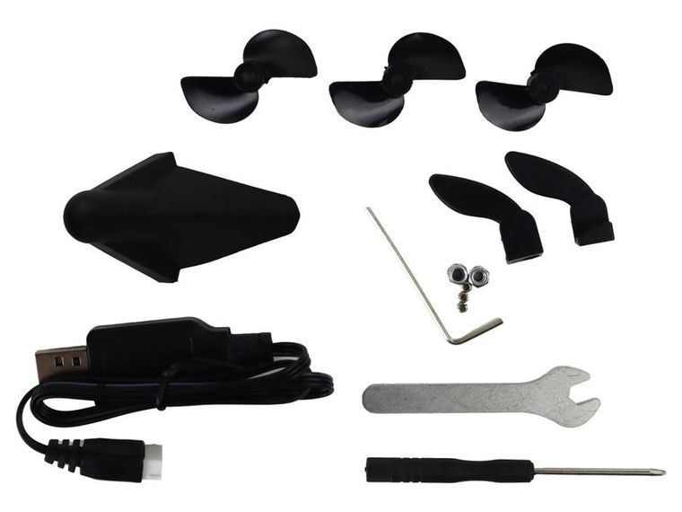 Lean Toys, motorówka zdalnie sterowana, światła, niebieska