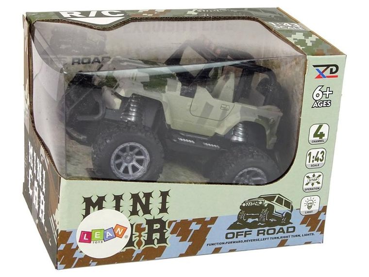 Lean Toys, Off Road, pojazd terenowy zdalnie sterowany, 1:43, moro
