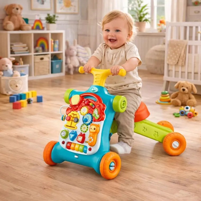 Lean Toys, pchacz, hulajnoga, stolik edukacyjny, interaktywny, 5w1