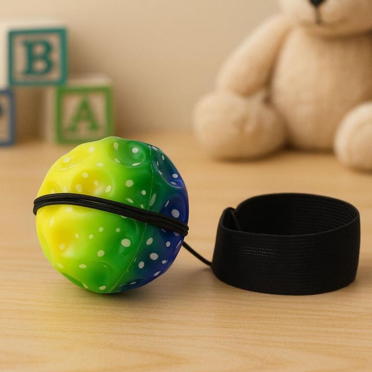 Lean Toys, piłeczka na gumce, 6 cm, 1 szt.