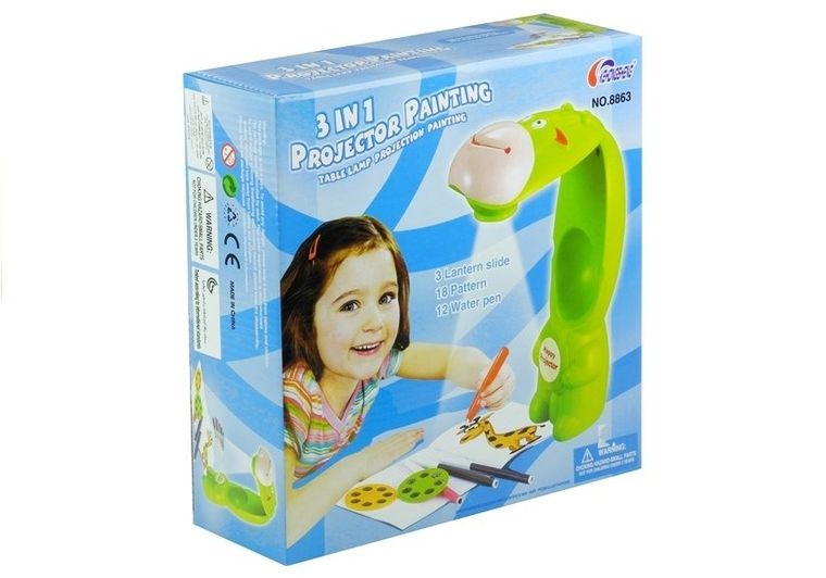 Lean Toys, projektor do nauki rysowania, żyrafa