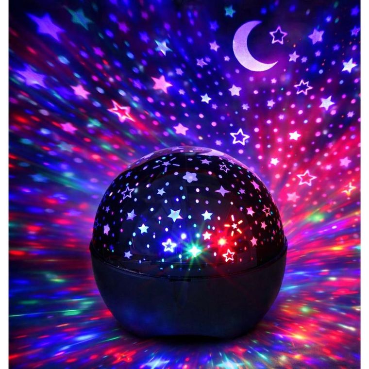 Lean Toys, projektor gwiazd z głośnikiem, 2w1, lampka nocna