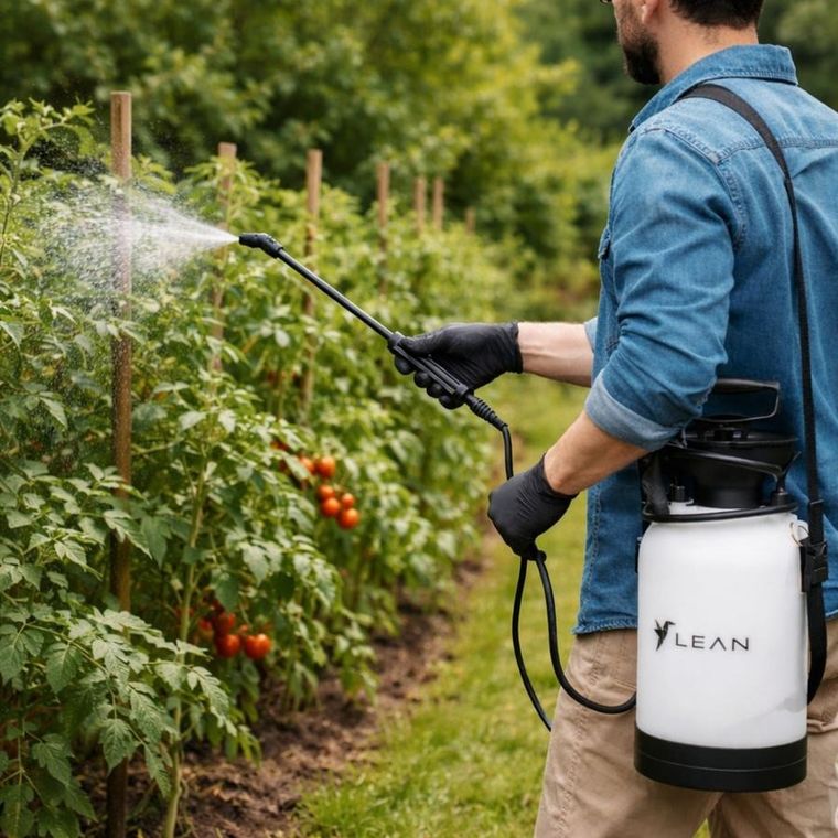 Lean Toys, ręczny opryskiwacz ciśnieniowy do podlewania i nawożenia, 5l