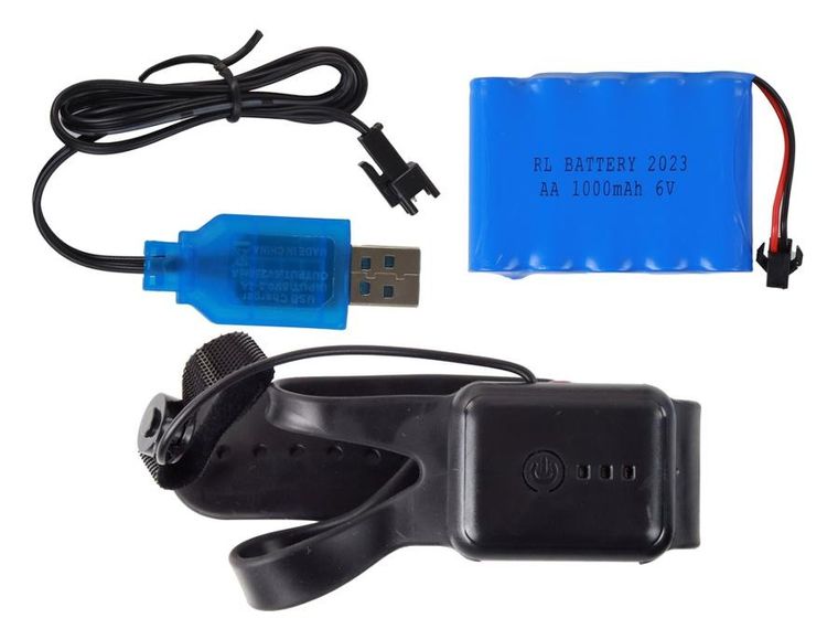 Lean Toys, samochód robot, transformer, sterowany gestami, niebieski, 1:10