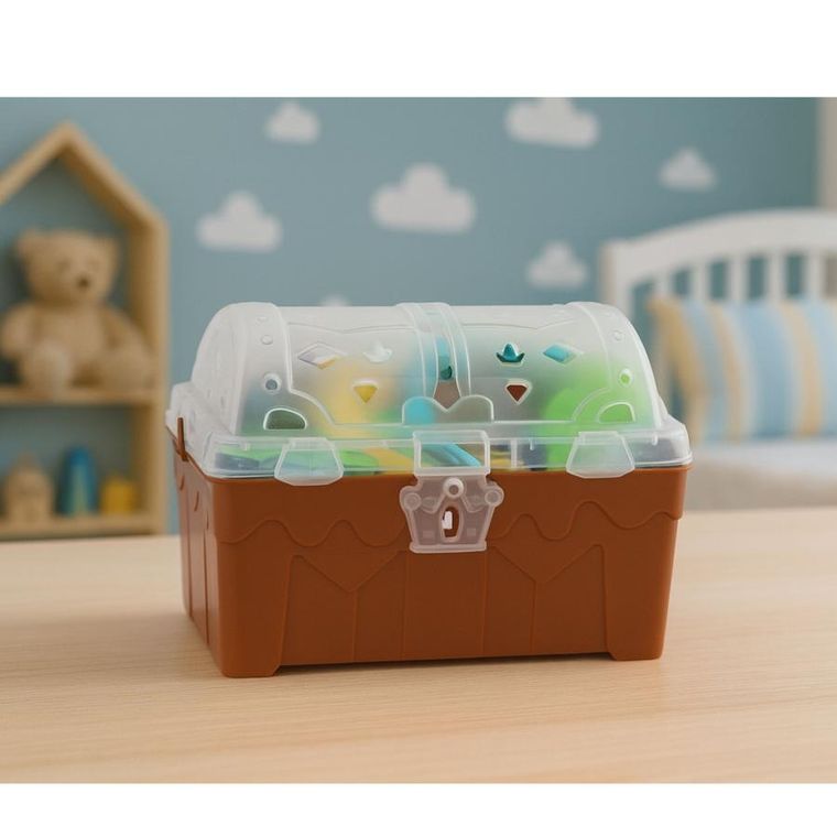 Lean Toys, skrzynia z zabawkami do kąpieli, 21 elementów