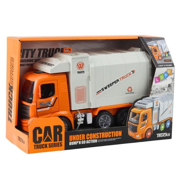 Lean Toys, śmieciarka miejska, pojazd interaktywny