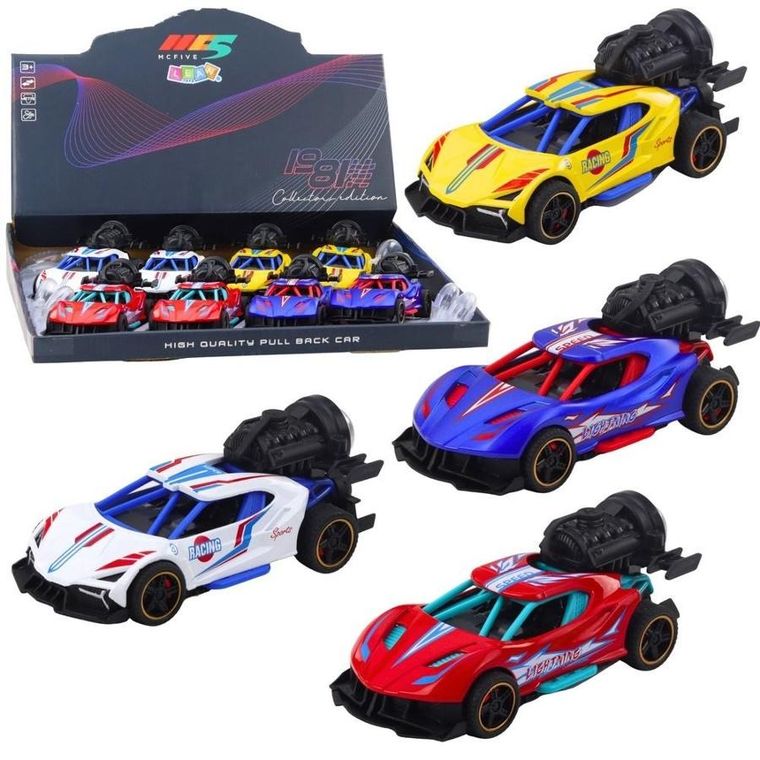 Lean Toys, wyścigówka, interaktywny pojazd z funkcją dymu, 1 szt.