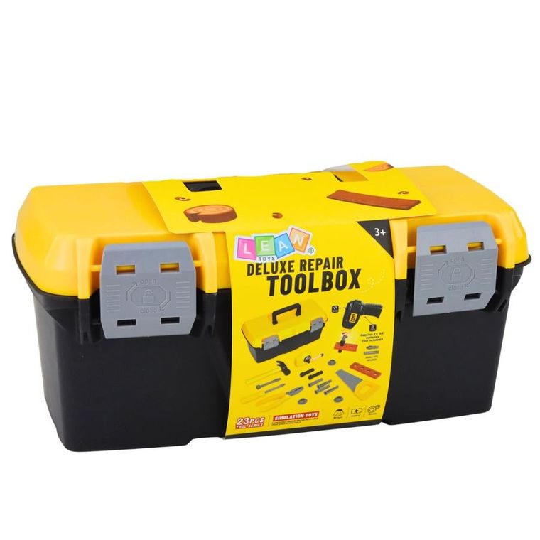 Lean Toys, zestaw majsterkowicza, narzędzia w skrzynce, 23 elementy