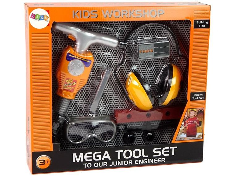 Lean Toys, zestaw narzędzi, młot pneumatyczny