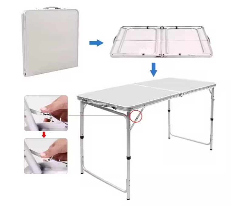 Lean Toys, zestaw turystyczny, stolik + 4 krzesła