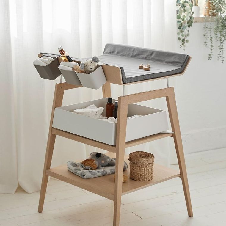 Leander, Linea, przewijak z poduszką piankową, buk