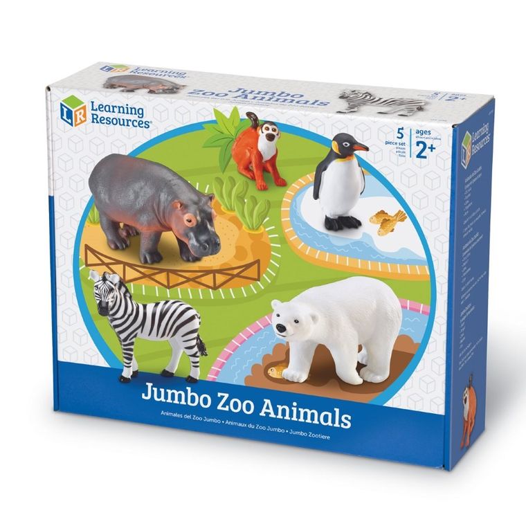 Learning Resources, Zwierzęta w ZOO, zestaw dużych figurek, 5 szt.