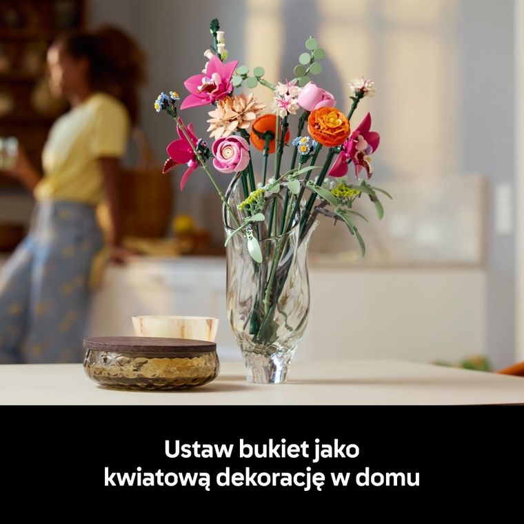 LEGO Botanicals, Piękny bukiet różowych kwiatów, 10342