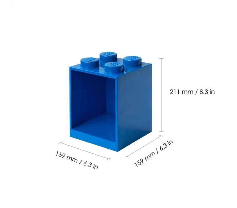 LEGO, Brick 4, półka, niebieska