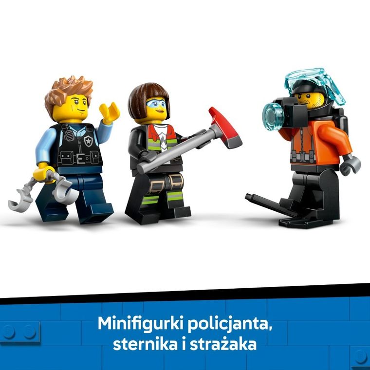 LEGO City, Zestaw z helikopterem, wozem strażackim i łodzią podwodną, 60462