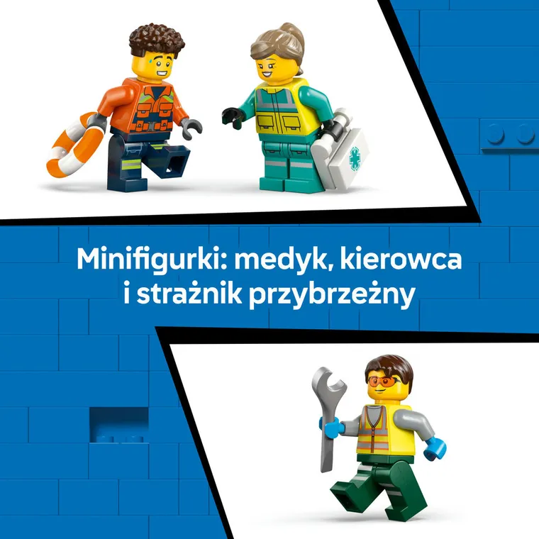 LEGO City, Zestaw z samolotem, ciężarówką serwisową i poduszkowcem, 60505