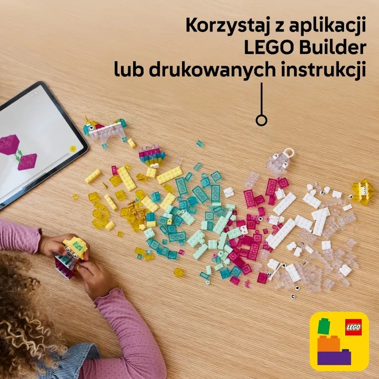 LEGO Classic, Magiczny zestaw z przezroczystymi klockami, 11040